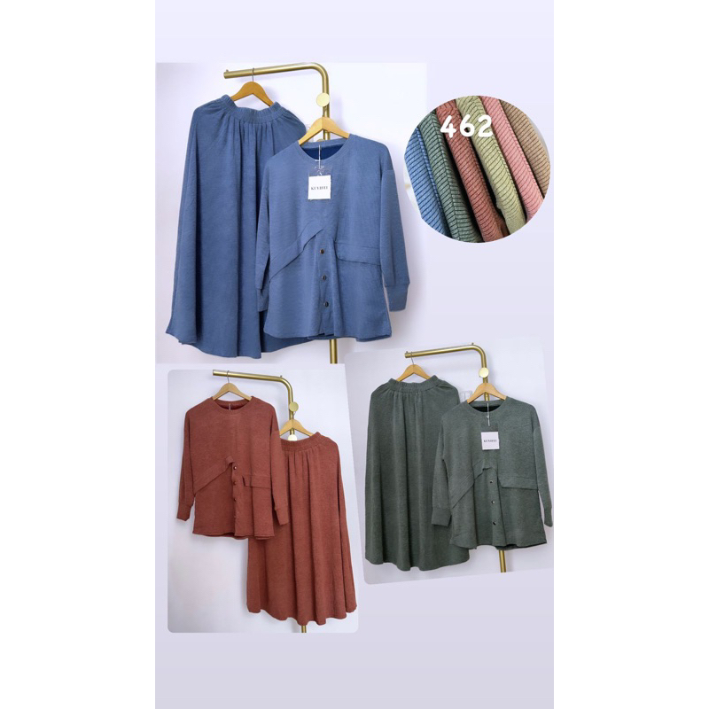 Kuyifei 462//Set rok kuyifei//One set rok//Set rok rajut//Setelan rok//Setelan rok rajut//Setelan wa