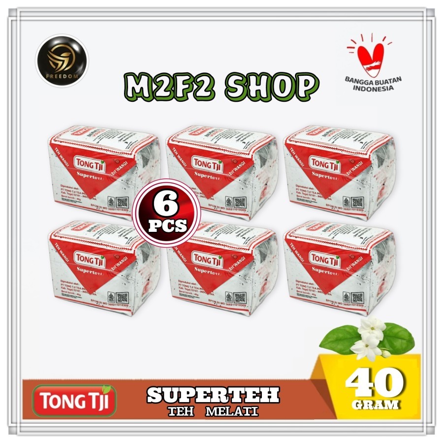 

Teh Bubuk Tong Tji SUPER TEA Jasmine Teh Melati - 40 gr (Kemasan 6 Pcs)
