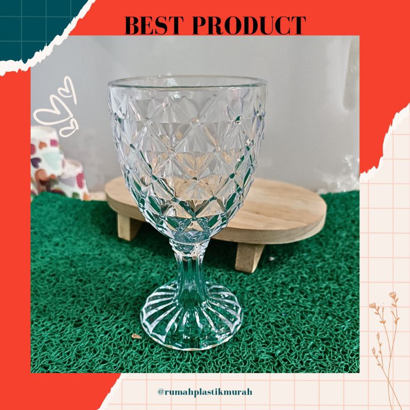 sk 6013/GELAS WINE/GELAS PESTA/GELAS PLASTIK/GELAS PESTA ELEGAN/GELAS KAKI