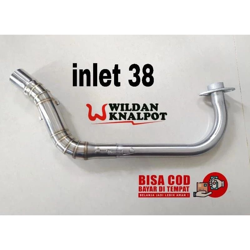 Pipa leher knalpot yamaha mio inlet 28mm bahan stenlis