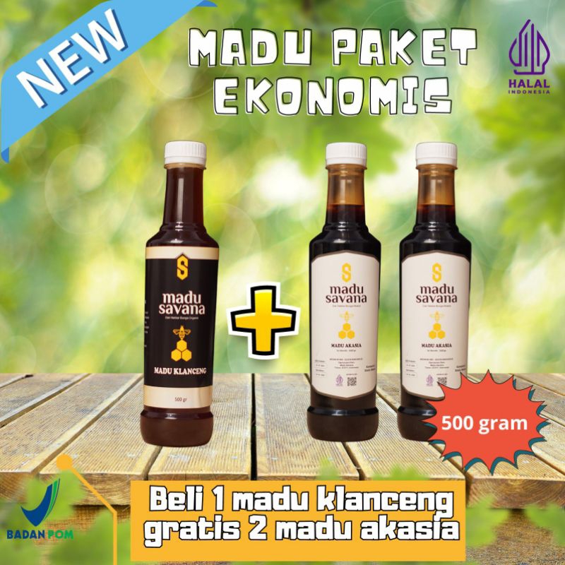 

promo madu klanceng gratis 2 botol akasia 1kg