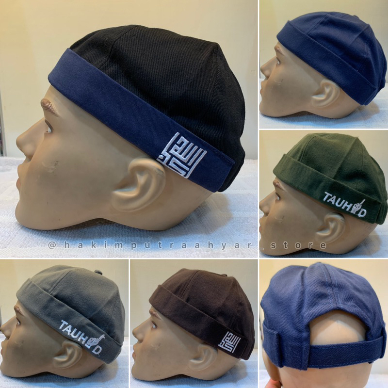 Topi Peci Miki Hat Bordir Dan Polos Premium ~ Kopiah Lobe Mikihat Kaligrafi UAS Pria Dewasa