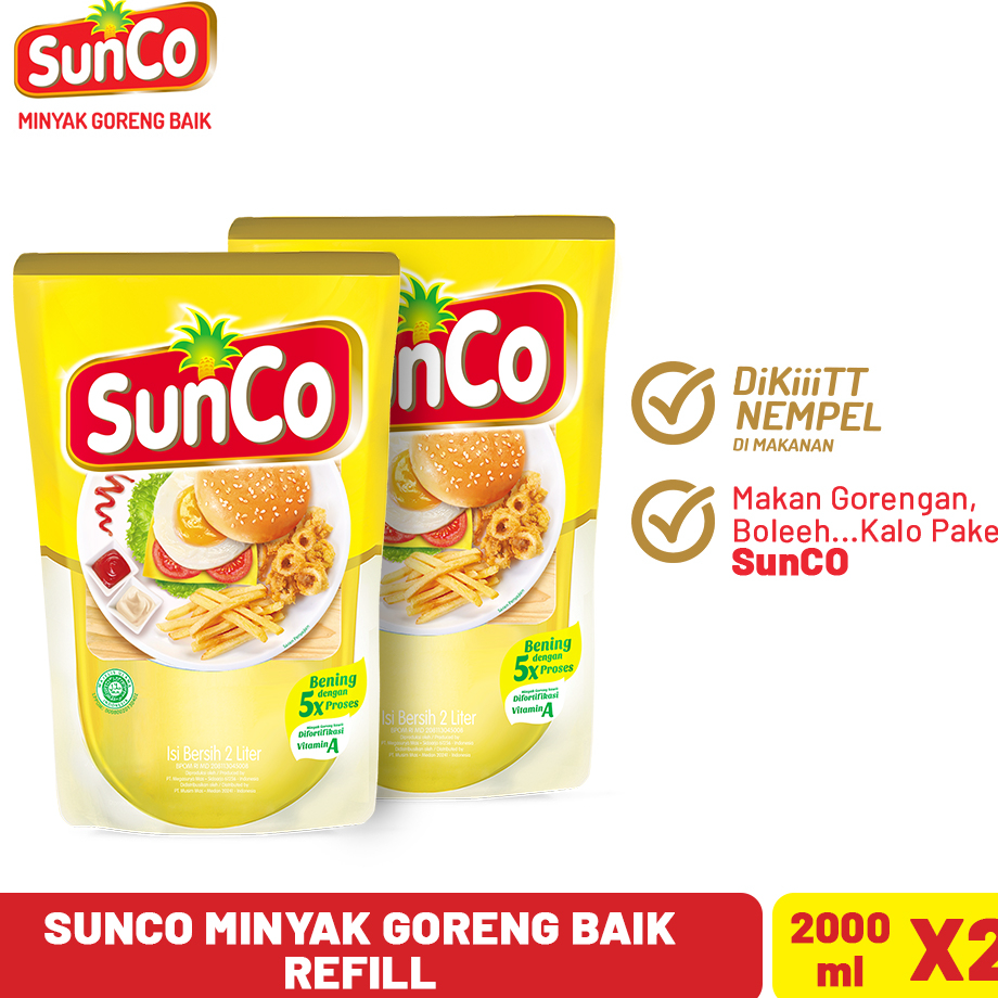 

➘✣✰ Sunco Minyak Goreng Refill 2L - Twinpack