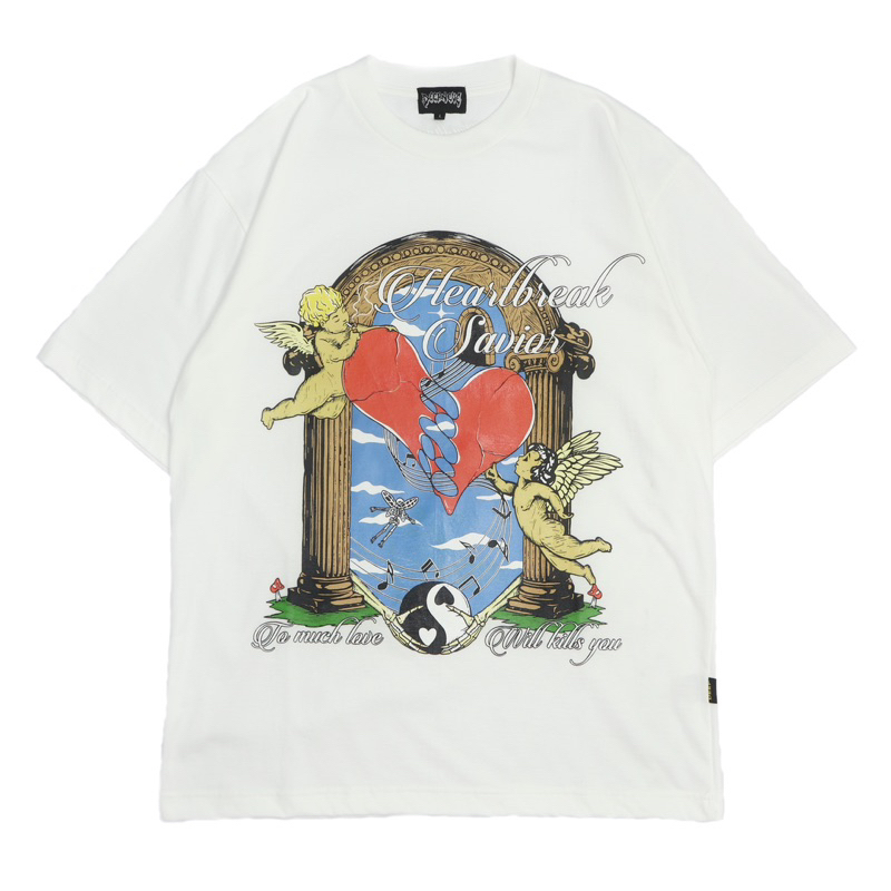 DEEPNEVE - Cleft White Oversized T Shirt