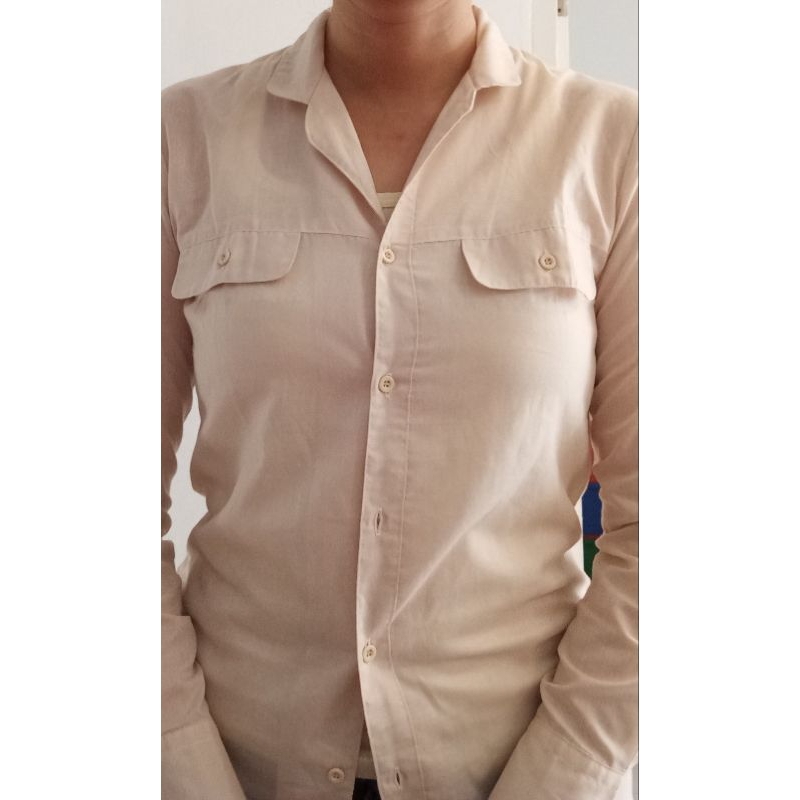 Baju kemeja Putih Gading/Putih Tulang