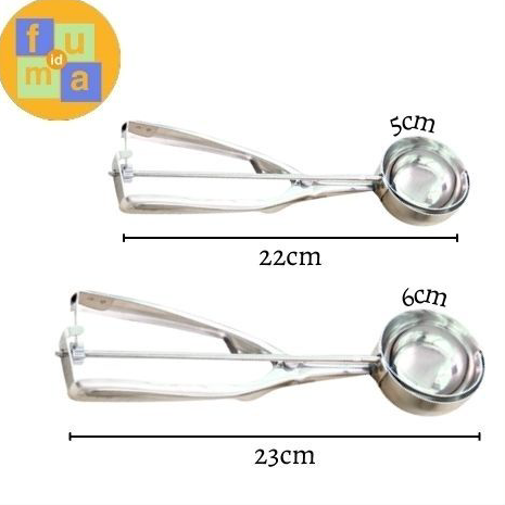 ➹→❆❂ Sendok Es Krim Ice Cream Scoop Stainless Steel / Scoop Ice Cream 5cm & 6cm / Alat Skop Es Krim 
