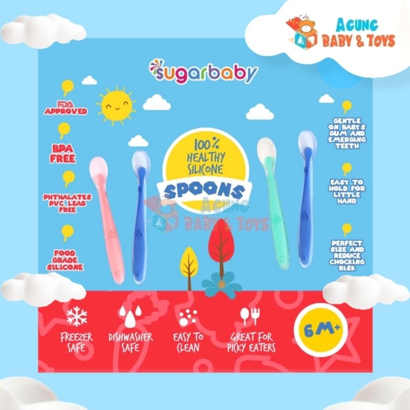 Sugar baby healthy silicone spoons