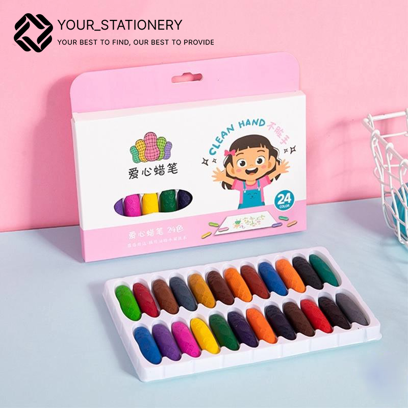 

[Your_Stationery] Krayon Murah Bentuk Kacang Untuk Anak-Anak Mudah Dihapus/ Magical Crayon Peanuts/ 12 pcs/24pcs