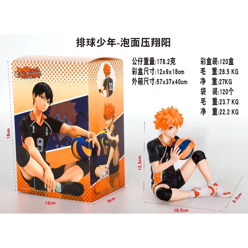 action figure haikyu shoyo hinata pegang bola volley