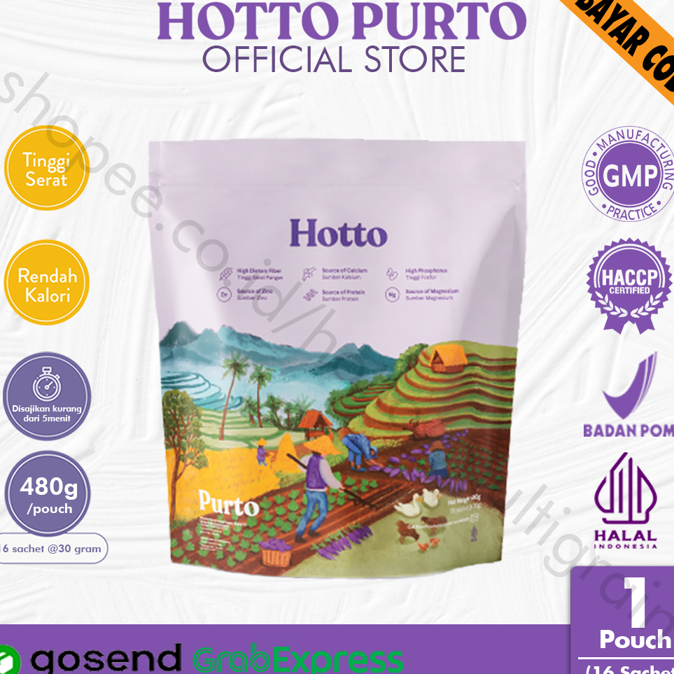 

Ready Hotto Purto - 1 Pouch (16 Sachet) Hotto Purto Official Store Original Multigrain ➸➚✣