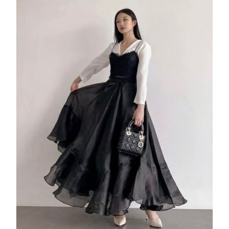 Rok Organza Cantik Kekinian Hits Pre-wedding Skirt Barbie Outfit