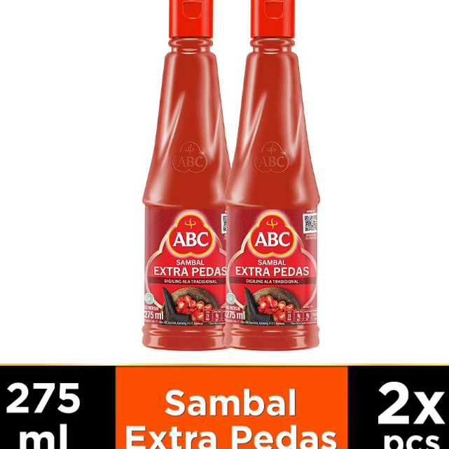 

Ready Stok ABC Saus Sambal Extra Pedas 275 ml - Twin Pack