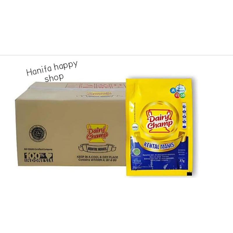 

GROSIR krimer dairychamp sachet 1 karton - susu kental manis