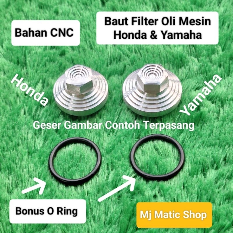 Baut Tutup Filter Oli Mesin Honda Yamaha Bahan CNC Baut Filter Oli Mesin Vario Beat Scoopy ADV PCX N
