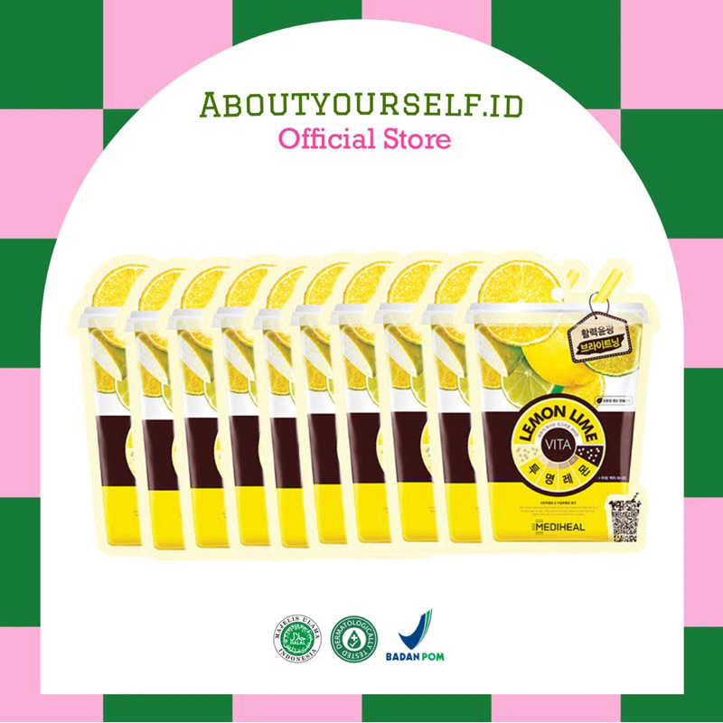 sheet mask masker wajah mediheal 10 pcs