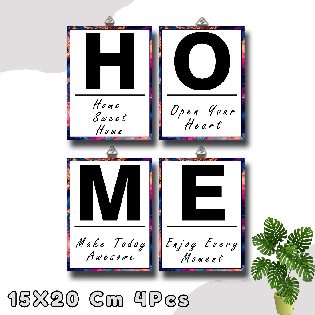 Dekorasi dinding - Hiasan Dinding Home - Hiasan Kamar Aesthetic - Dekorasi Ruang Tamu - Home sweet h