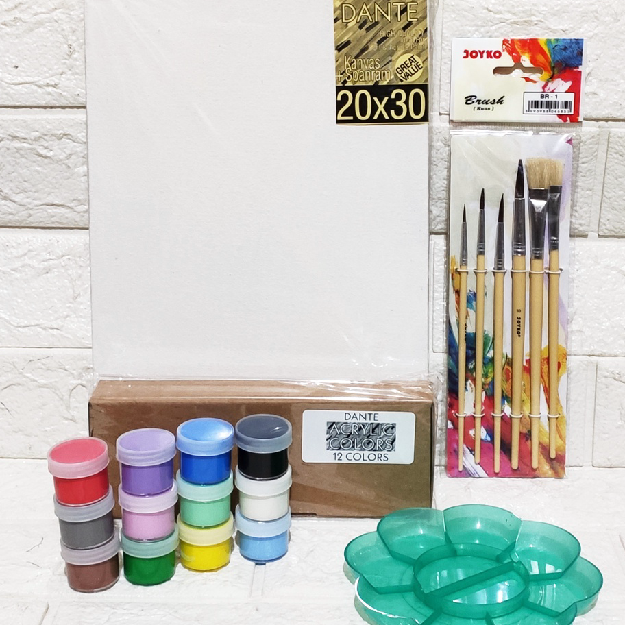 

Diskon PAKET MELUKIS SET Kanvas 20X30 Kuas Palet