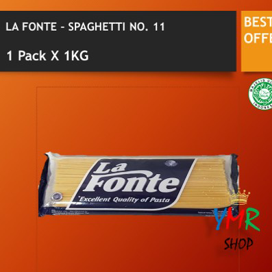 

Ready La Fonte Pasta Spaghetti No.11 1kg Spagetti Spagetti Spageti Instant 1 kg 1000Gram Bogasari