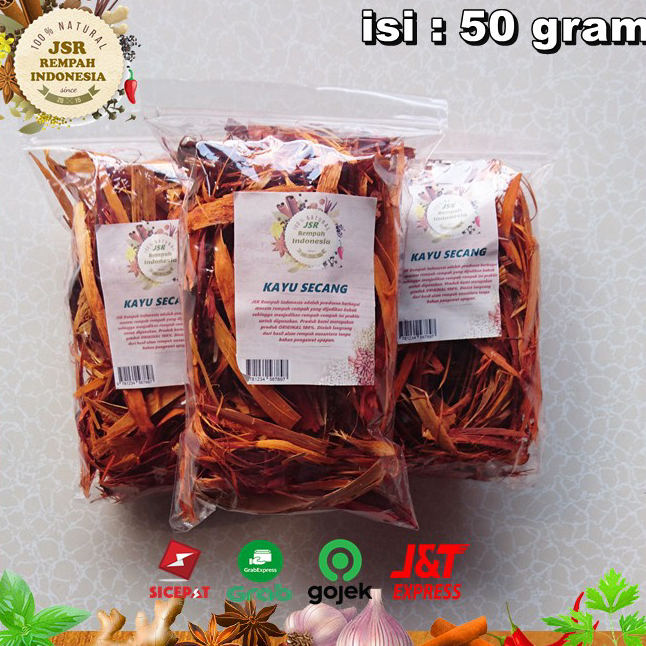 

☊↕⁑ KAYU SECANG ASLI ISI 50 GRAM KUALITAS PREMIUM BUMBU DAPUR JSR REMPAH SAPPAN WOOD