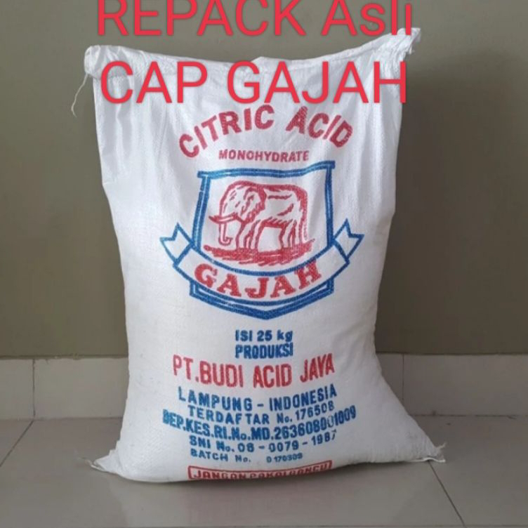 

➨➤✹✴ Sitrun Asli Cap Gajah REPACK 1 Kilo Gram/ Asam Sitrun 1kg Terbatas
