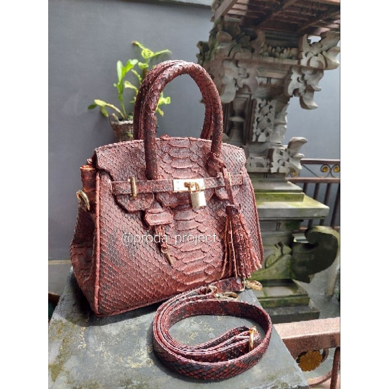 Tas kulit asli/ Tas selempang kulit ular/tas kulit ular asli