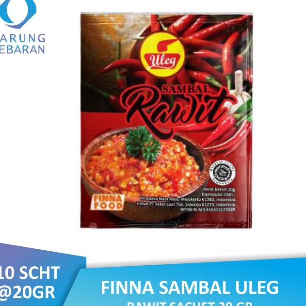 

Model Baru [PL08] Finna Sambal Uleg Rawit Sachet (10 x 20gr)