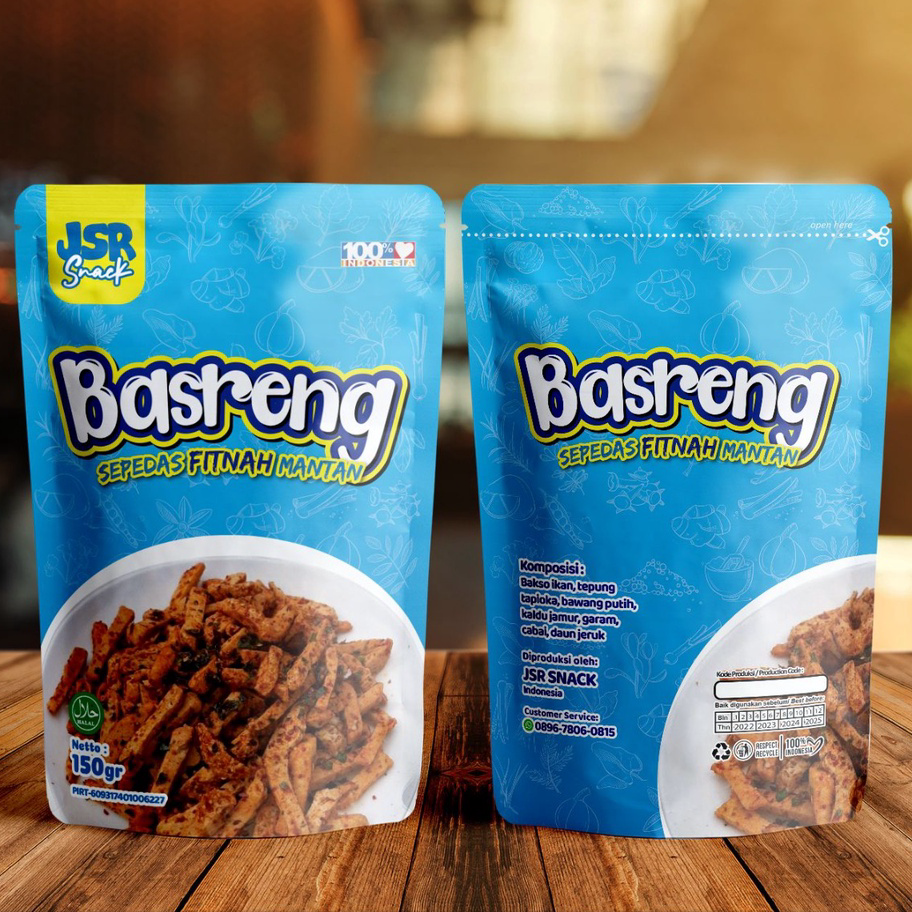 

➠❉✳ BASRENG BASO GORENG JSR SNACK ISI 150 GRAM RASA GURIH DAUN JERUK Ready Stock