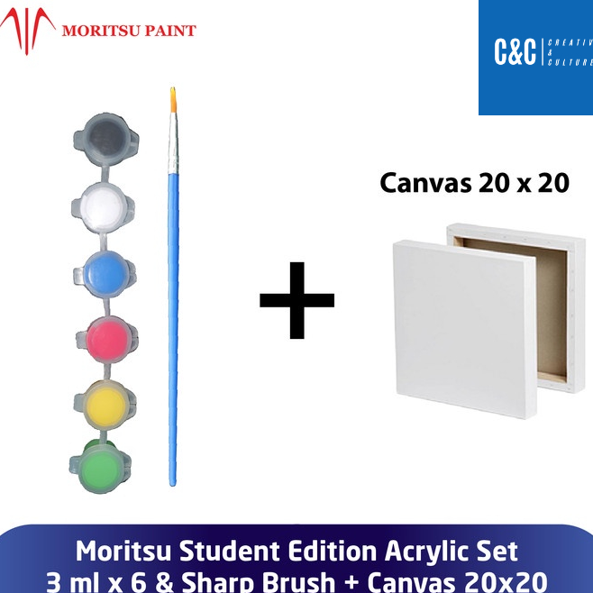 

Buruan Beli Cat Akrilik Set Moritsu Starter Kit 3ml - Cat Akrilik + Kuas + Kanvas ↑❂❉