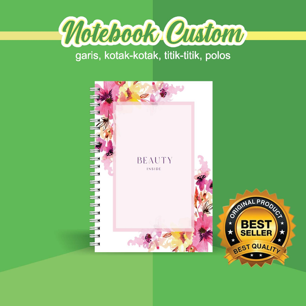 

NOTEBOOK A5 CUSTOM CATATAN/JURNAL BOOKPAPER GRID/KOTAK2#DOTTED/TITIK2#BLANK/POLOS