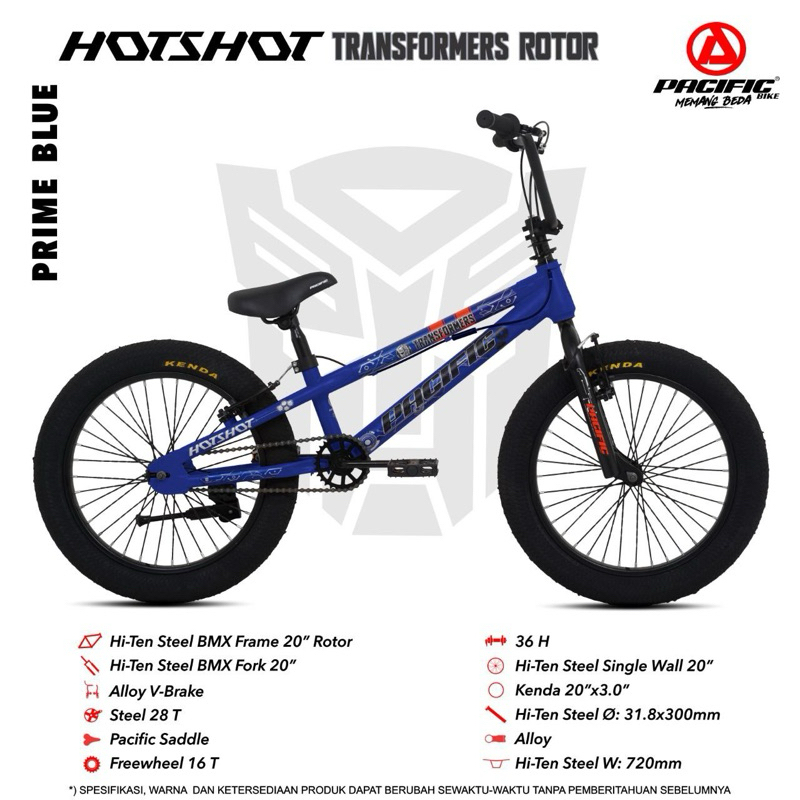 sepeda anak laki BMX Pacific 20’ Hotshot Transformers