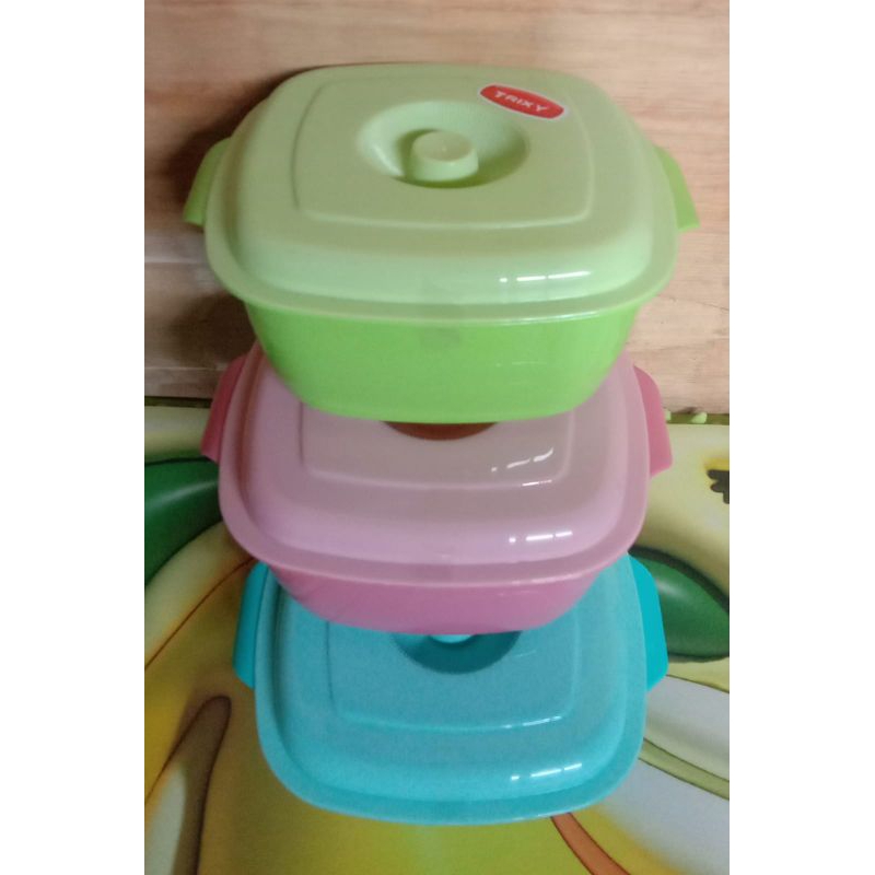 Basin plastik Tutup/Mangkok plastik Tutup/Mangkok Sayur Segi Tutup - TRIXY