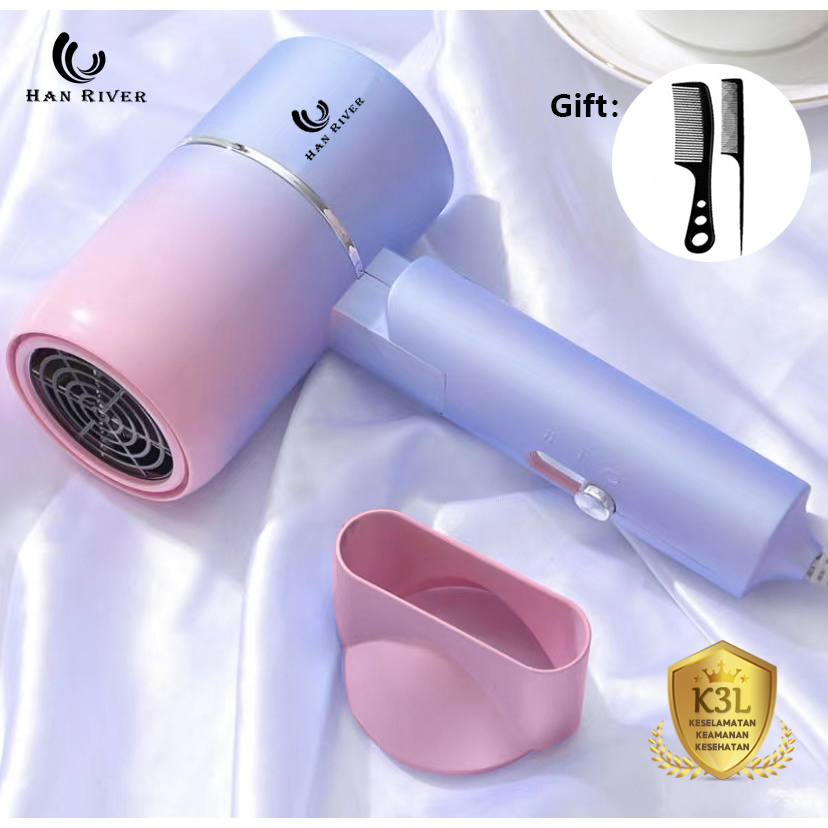 HAN RIVER Hair Dryer &amp; Catokan Rambut Colorful Package 2 In 1