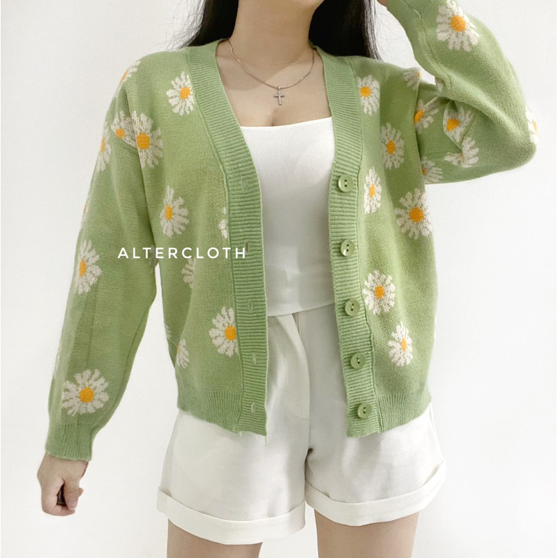 alter.cloth - MINJOO CARDI | Atasan Wanita Lengan Panjang Longsleeve Kardigan Rajut Korea Fashion Kn