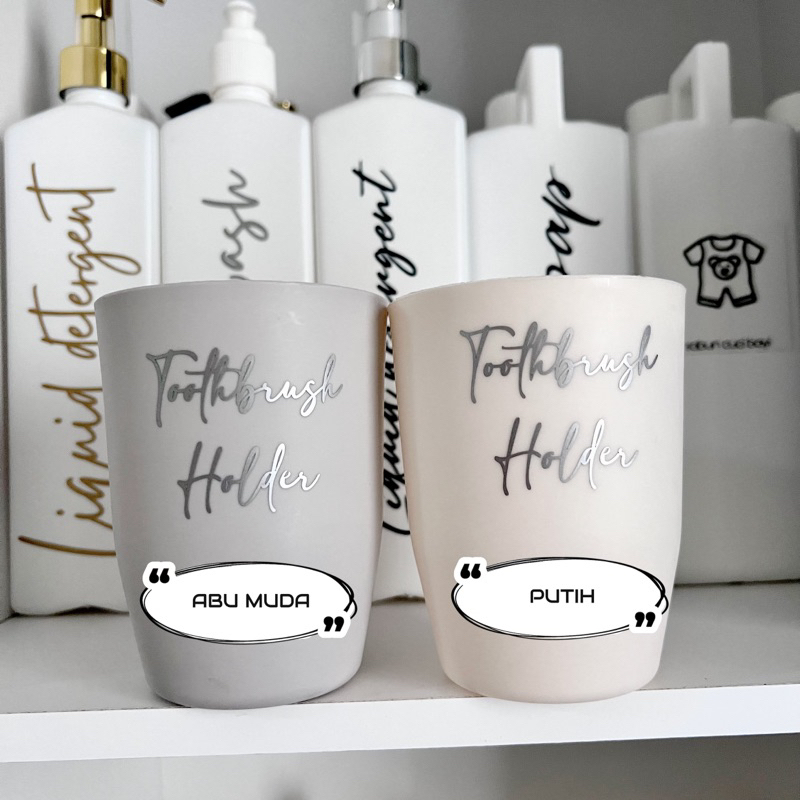 tempat sikat gigi toothbrush holder . perlengkapan kamar mandi aesthetic