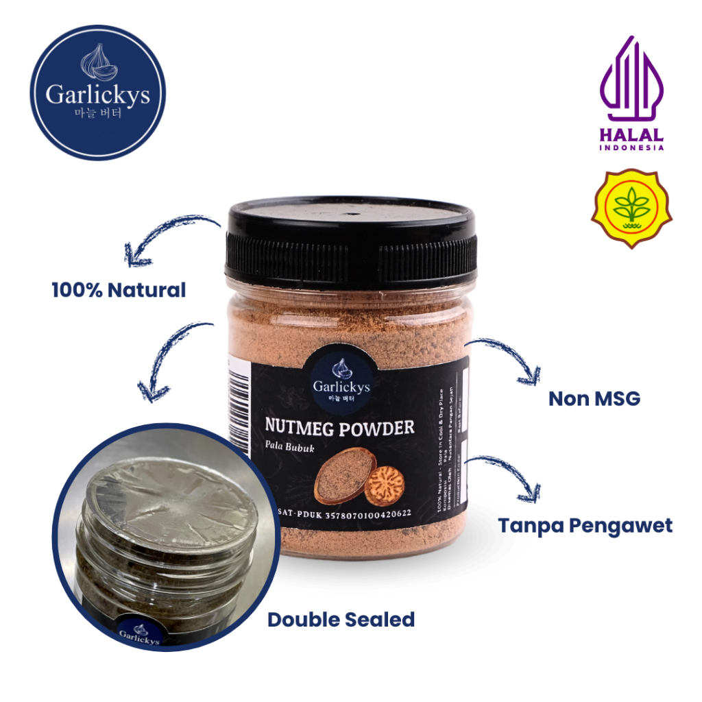 

Pala Bubuk Murni Premium / Nutmeg Powder Garlickys