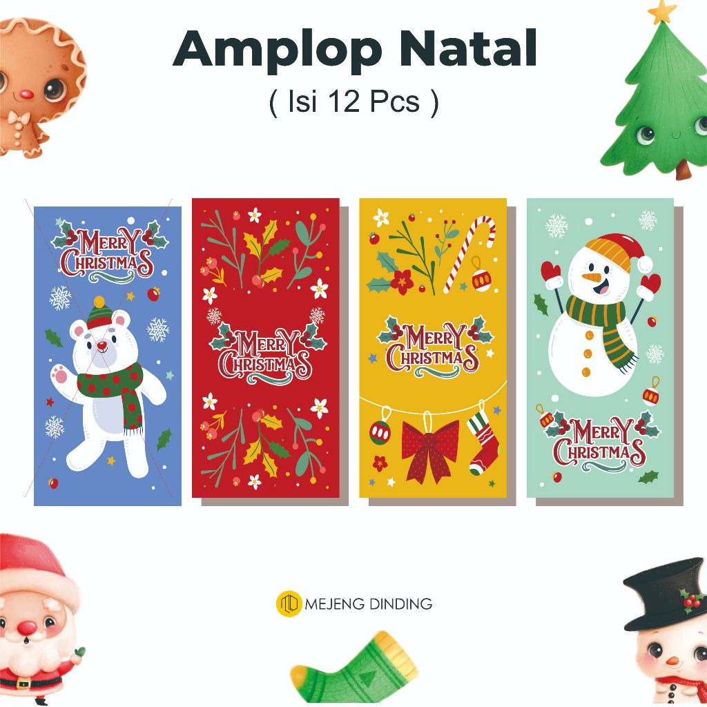 

AMPLOP NATAL ISI 12 PCS UKURAN BESAR DAN SEDANG / AMPLOP CHRISTMAS