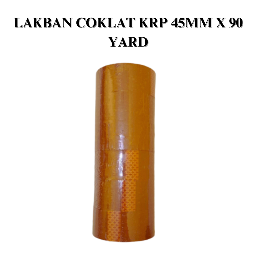 

LAKBAN COKLAT KRP 45MM X 90 YARD KUALITAS BAGUS (ISI 6)