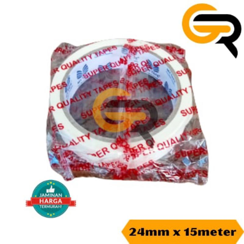 Masking Tape 15meter 1inch Lakban Kertas 24mm Lakban Mytape Kualitas Daimaru
