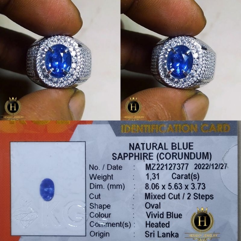 Batu Blue Sapphire Srilanka Vivid Blue Color