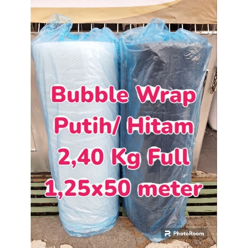 

1 Rol|1,25x50 m|2,4 KG|Bubble wrap PUTIH/ HITAM Tebal, Kuat & Murah - Terlaris Bandung setara Upack, GMP, Muliapack