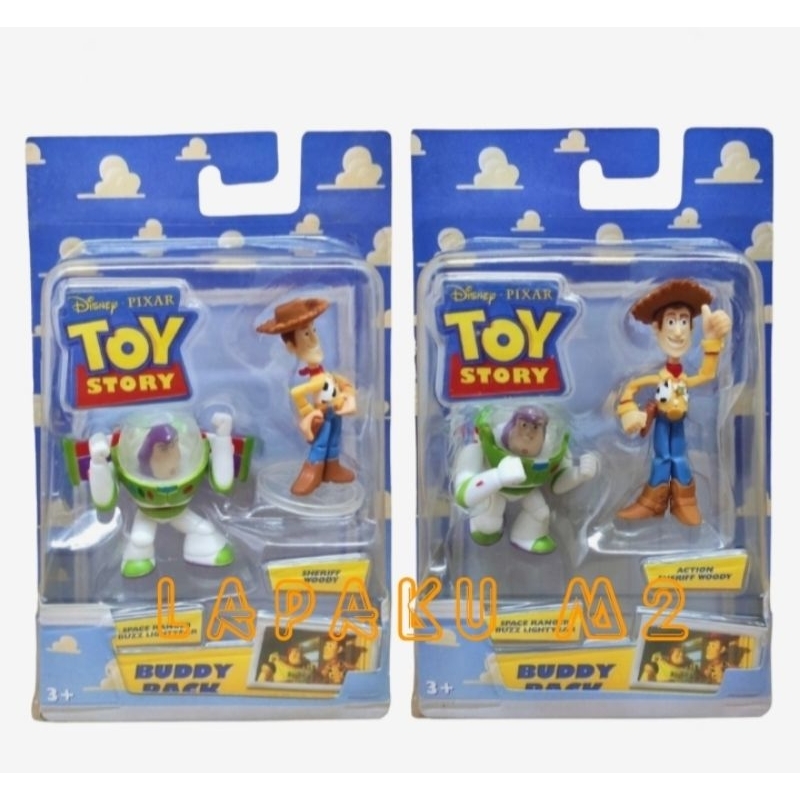 Figure/Mainan Anak Pajangan Toy Story BUDDY PACK Woody Buzz