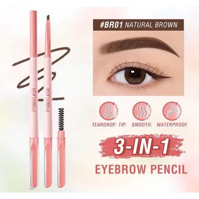 PINKFLASH PinkDefiner 3-in-1 multi-use eyebrow pencil Long-lasting Smooth stroke