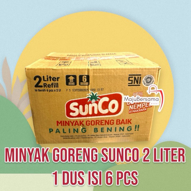 

Minyak sunco 2 liter 1 dus ( isi 6 pcs )