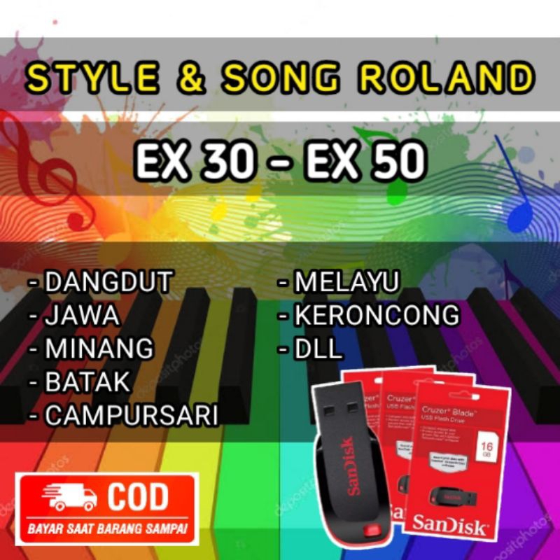 style song midi ROLAND EX30 & EX50
