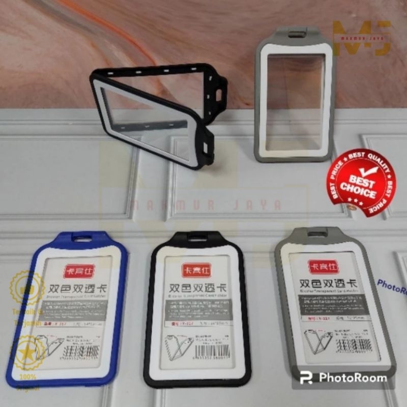 

Tempat ID Card Holder Name Tag Frame ID Card 2 Sisi Gantungan Kartu