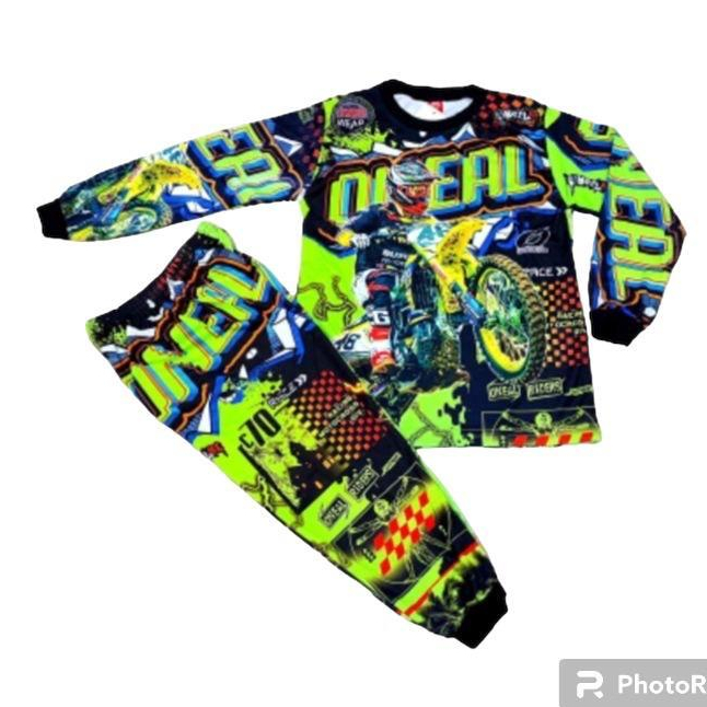 Setelan baju motor cross/baju sepeda anak/baju motor cross murah premium
