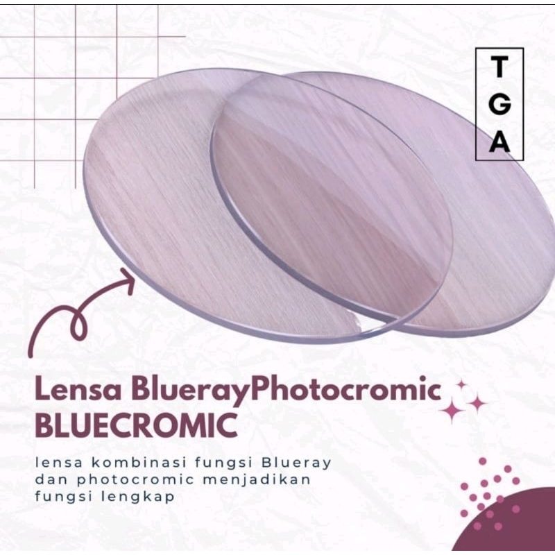 LENSA MINUS 10.00-15.00 BLUECROMIC ANTIRADIASI/BIAYA TAMBAHAN MINUS TINGGI