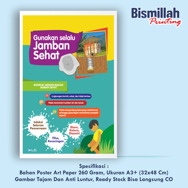 

Poster Kesehatan Gunakan Selalu Jamban Sehat