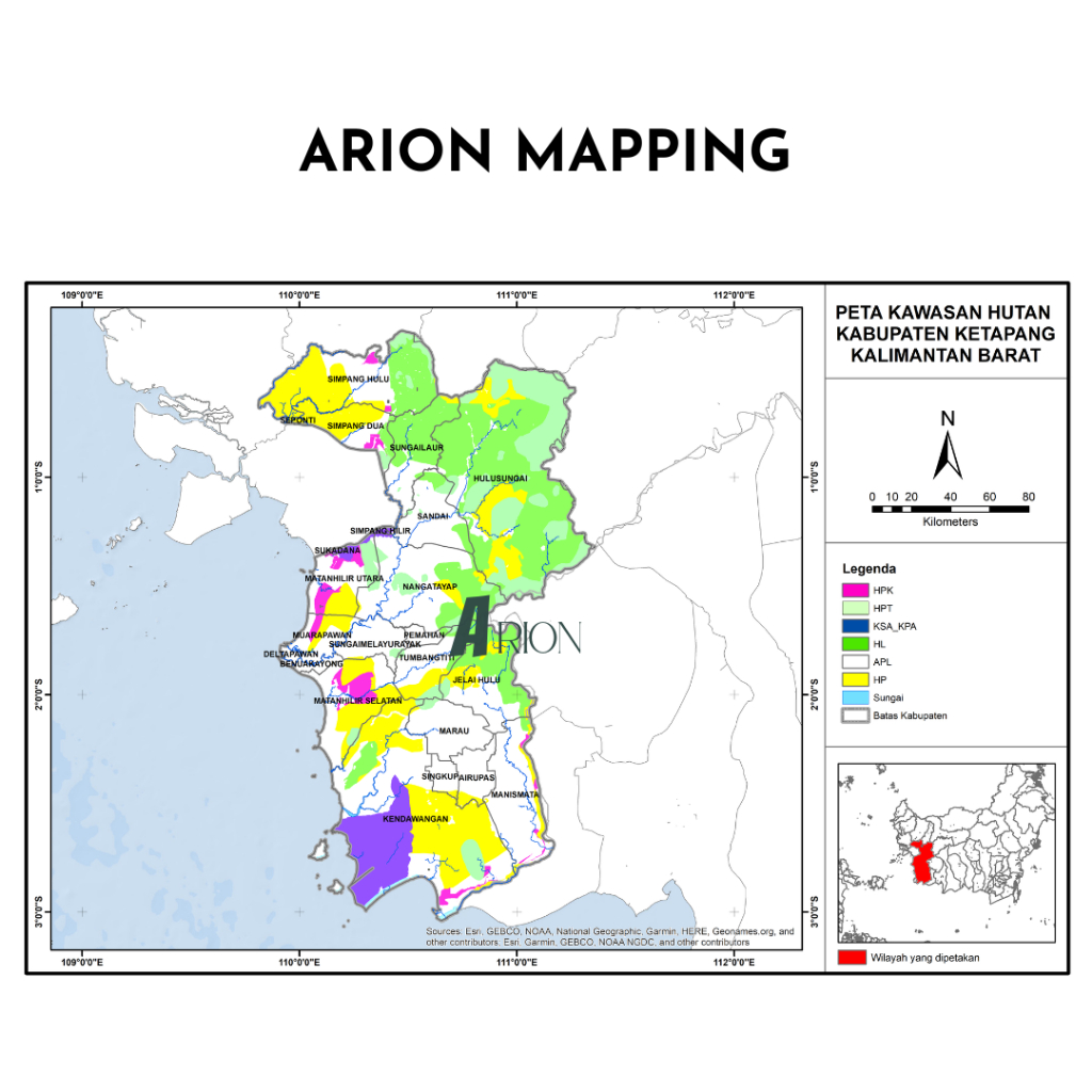[ARION MAPPING] Jasa Pembuatan Peta Fungsi Hutan (KLHK)