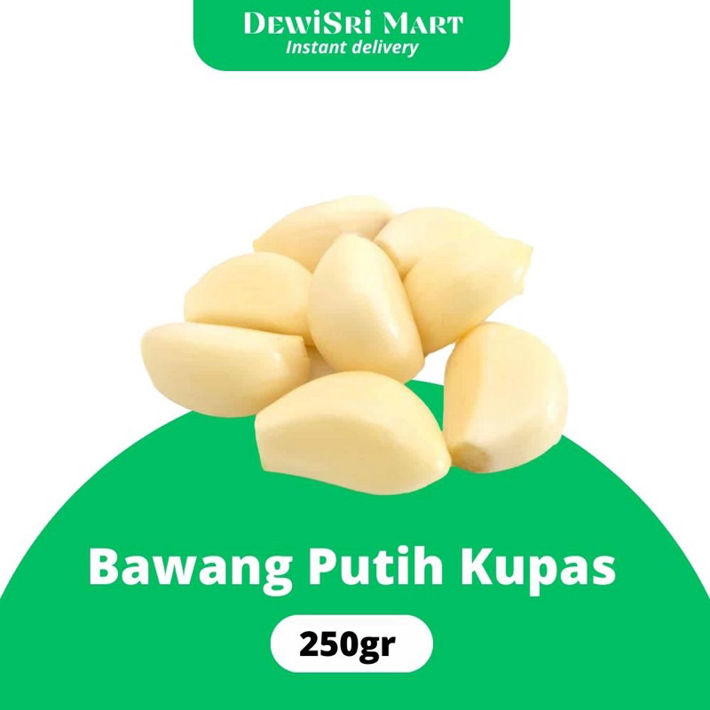 

Bawang Putih Kupas 250gr - Dewi Sri Mart